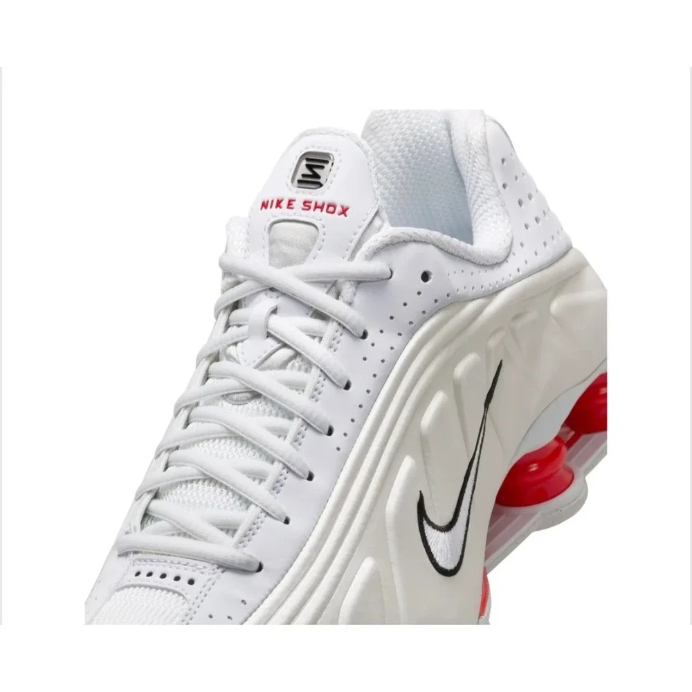 Nike Shox R4 White Phantom Bright Crimson AR3565-103 Women Size 6.5 UK 4 EU 37.5